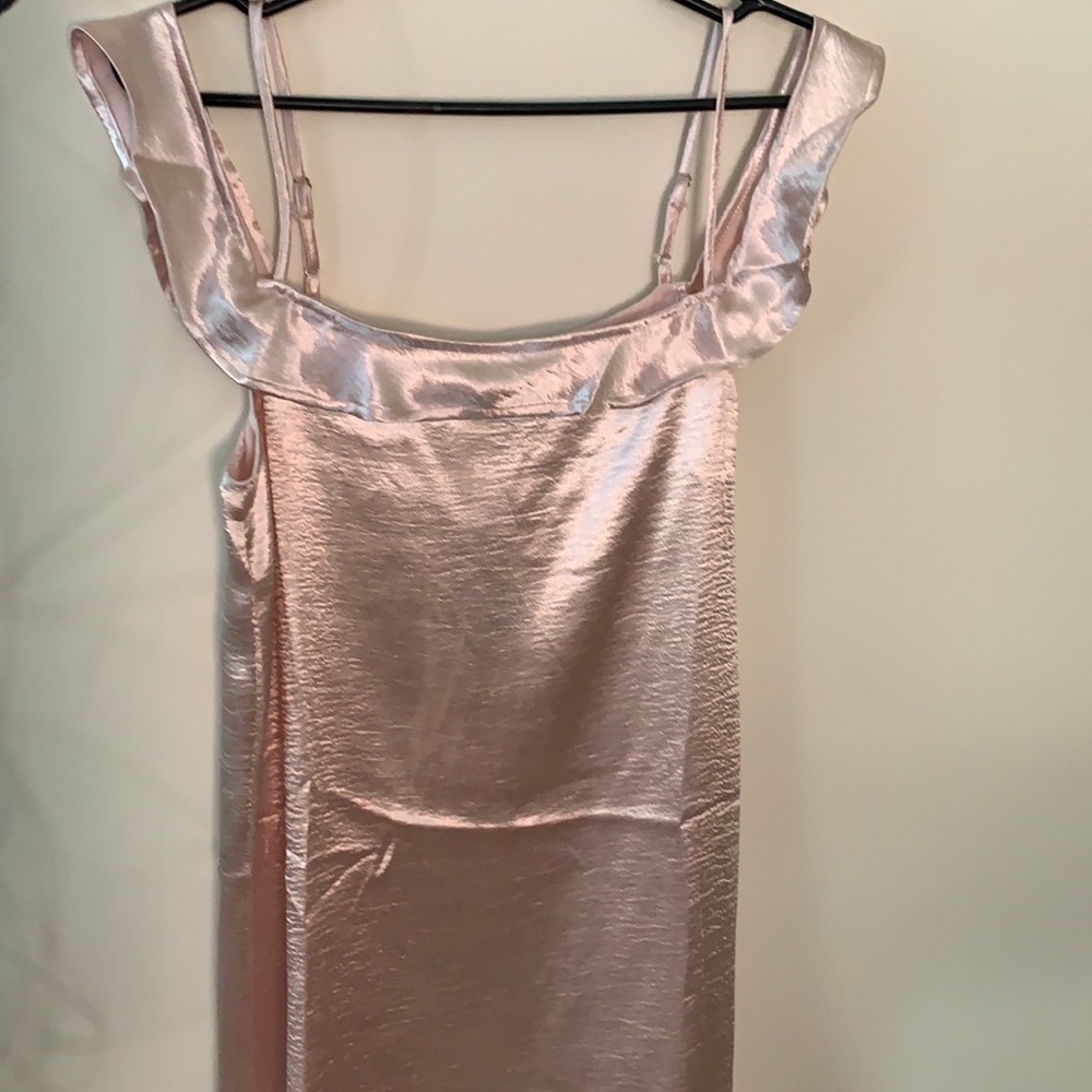 Pink Satin mini dress
